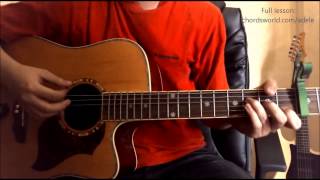 Chasing Pavements Chords quotAdelequot ChordsWorldcom Guitar Tutorial [upl. by Anyale]