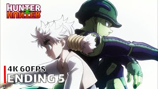 Hunter x Hunter 2011  Ending 5 【Hyouriittai】 4K 60FPS Creditless  CC [upl. by Heyde]