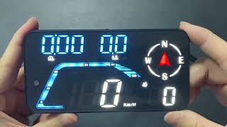 2023 NEW GPS SPEEDOMETER G12 BLUE HUD FOR CAR [upl. by Erlene]