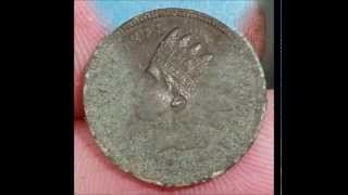 Hydrogen Peroxide Cleaning Results on Copper Coins [upl. by Nosreffej]