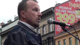 Demonstrace Praha 17 10 2015  Jiří Černohorský [upl. by Eednas926]