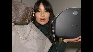 ASMR LA MIA COLLEZIONE DI BORSE 👛👜 Bag Collection  Tapping Leather Fabric Crinkles [upl. by Aileme]