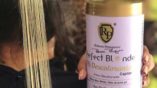 PRUEBA DE MECHA POLVO DECOLORANTE PERFECT BLONDE DE ROBSON PELUQUERO ESPAÑOL LATINO [upl. by Lyrpa]