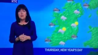 RTE Weather presenter Evelyn Cusack burping [upl. by Woodley]