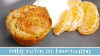 Ontbijtmuffins van havermoutpap🍴  RENSKE VISSER [upl. by Eirruc]