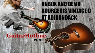 Unboxing New Arrival Bourgeois Vintage D Aged Tone Adirondack Sunburst 9865 unboxing [upl. by Lantz529]