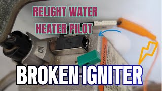 How to Light Water Heater Pilot  Broken Igniter Clicker [upl. by Cortie144]