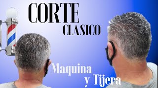 ✂️corte clasico masculino con maquina corte tradicional de hombre con maquina ✂️ [upl. by Ettegirb]