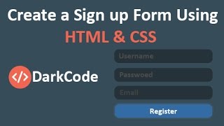 How to create a registration form HTMLCSS [upl. by Hagen]