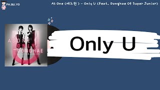 THAISUB AsOne 에즈원 ft DongHae of Super Junior  Only U [upl. by Emmanuel]