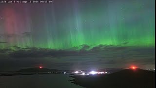 Brilliant Northern Lights from Shetland Islands  Aurora Timelapse 91324 [upl. by Elwin]