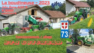 La boudineuse  fonctionnement  pliage  John Deere 6195 R  AG BAGGER  ETA GUICHERD  2023 [upl. by Zina]