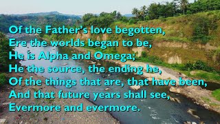 Of the Fathers Love Begotten Tune Divinum Mysterium  4vv with lyrics for congregations [upl. by Ssac]