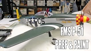 Refinish a Foam Warbird Ep3  FMS P51 Paint Prep amp PAINT [upl. by Einahpats]