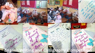 English Writing and Calligraphy Competition  English Handwriting  cursive  calligraphy [upl. by Atekihs]