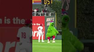 The Phillie Phanatic letting it all hang out at The Bank 😂 [upl. by Doraj]