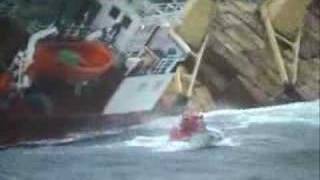 RIB Rescue Operation of MV Silva [upl. by Imefulo155]