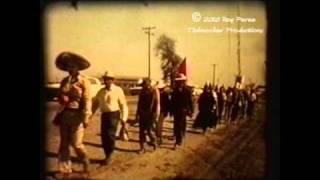 Cesar Chavez amp UFW Union marches into Stockton Ca 1966 [upl. by Randall]