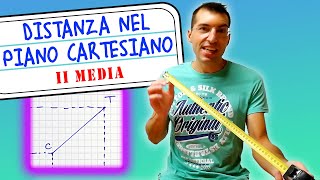 La DISTANZA nel piano cartesiano – 2ª Media Tutorial per Genitori [upl. by Aynosal]