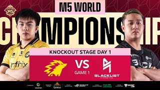 FIL M5 Knockouts Day 1  ONIC vs BLCK  Game 1 [upl. by Duston625]