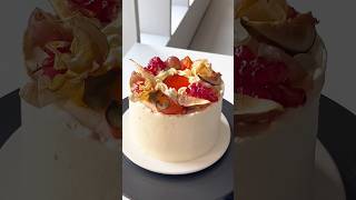 Immersive cake making fire crystal persimmon colorful cake tutorial immersive cakemaking [upl. by Slavic]