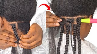 Easiest Box Braid Tutorial Any Beginner Can Try This [upl. by Jerrilee]