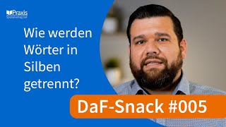 Silbentrennung  Wie werden Wörter in Silben getrennt  DaFSnack  005 [upl. by Neenaej]