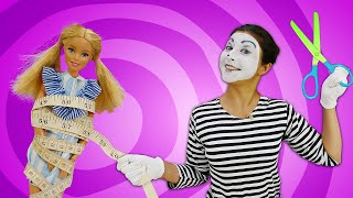 A divertida aventura da boneca Barbie no atelier de costura Vídeo infantil da Barbie e Palhaça [upl. by Dleifniw]