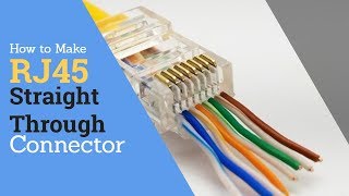 How to Make RJ45 Straight Through Connector CAT5e [upl. by Lenora]