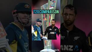 David warner vs devon conway t20 comparisoncricketshorts cricket shortsfeed comparison [upl. by Eikkin415]