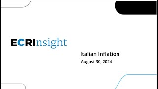 Italian Inflation August 30 2024 Update [upl. by Conover]