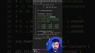 the heatmap will better visualize the correlations heatmap python pandas seaborn matplotlib [upl. by Aitnuahs]