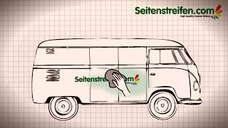 Seitenstreifen erklärt Autoaufkleber anbringen [upl. by Cull]