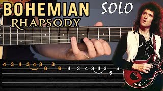 Como tocar el solo de BOHEMIAN RHAPSODY en guitarra acústica  Tablaturas TCDG [upl. by Aras292]