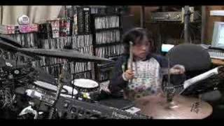 11 yrold drummer girl playing Black Page 2 [upl. by Sigmund]