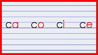 les syllabes en français avec la lettre c minuscule en écriture script [upl. by Annyahs]