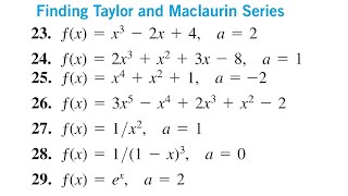 Taylor series and Maclaurin series of function  Thomas calculus exercise 108 Question  2332 [upl. by Corrie]