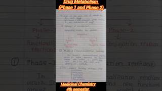 Biotransformation drugmetabolism shortsyt medicinalchemistry 4thsememster phase1 phase2 [upl. by Otina11]