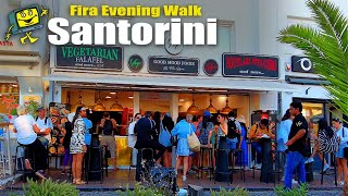 4K Walking Tour of Fira Santorini Greece 2024 [upl. by Ahsiemac]