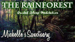 THE RAINFOREST Sleep Story and Meditation for Adults coqui frog rain thunder Sounds [upl. by Yornek]