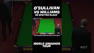 oSullivan vs Williams ReSpotted Black snooker snookermoments shorts snookertime snookerworld [upl. by Mccully]