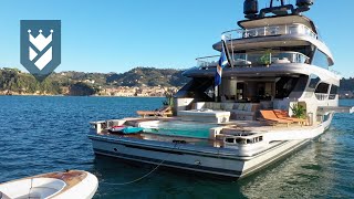 BENETTIS STUNNING 40 METER quotOASISquot SUPERYACHT YOU ABSOLUTELY HAVE TO SEE THIS TO BELIEVE IT [upl. by Neelon]