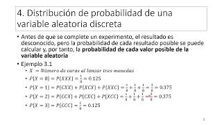 E04 Variables aleatorias discretas parte 1 [upl. by Luckin717]