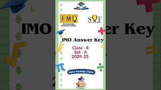 IMO Class 4 Answer key 202425 imomathsolympiad olympiad [upl. by Ja]