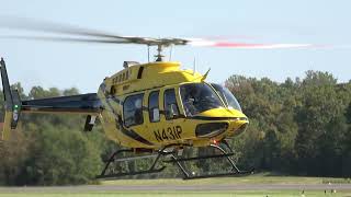 Bell 407 Helicopter N431P at Culpeper Air Fest 2024 [upl. by Xonk]