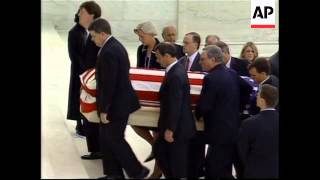 Casket of US Justice arrives at Supreme Court [upl. by Nymsaj]