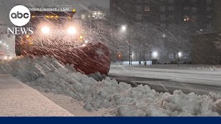 Millions in Northeast hit by snowstorm [upl. by Aihtiekal859]