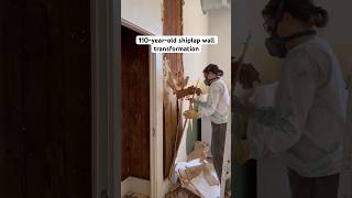 110YearOld Shiplap Wall Transformation  DIY Kitchen Renovation [upl. by Bauske]