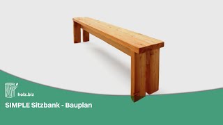 SIMPLE Sitzbank  Bauplan [upl. by Brewster769]