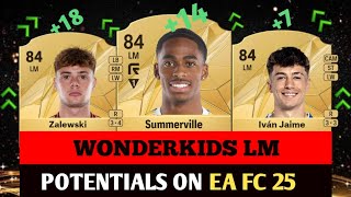 FIFA 25 WONDERKIDS LM POTENTIALS ON EA FC 25 ft Zalewski Summerville Jamie [upl. by Genna228]